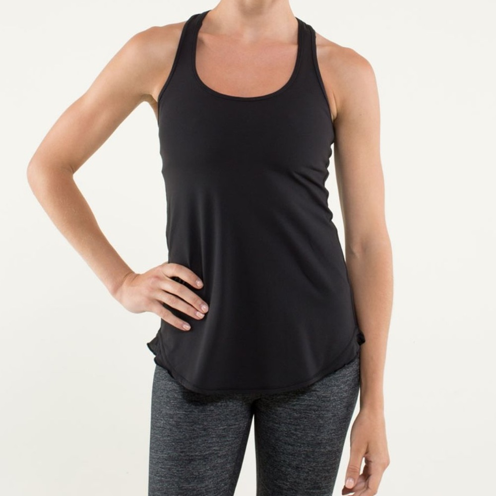LuluLemon Black Tank Top with Ruffle